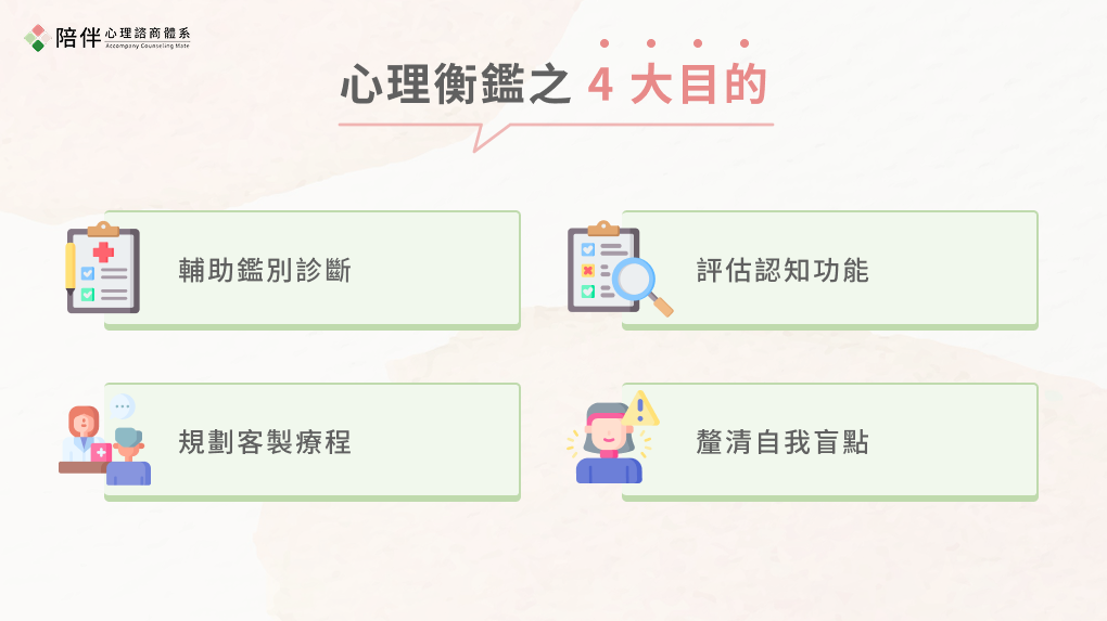 心理衡鑑之 4 大目的